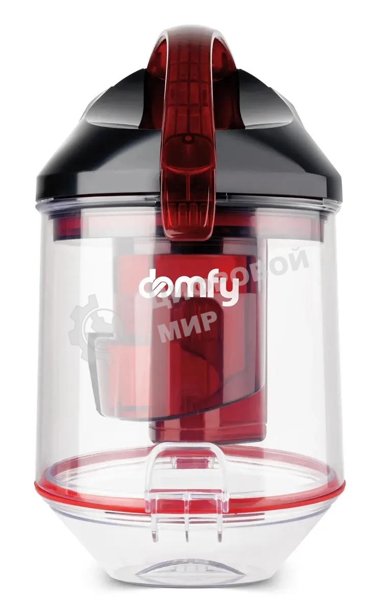 Пылесос Domfy DSC-VC704 черный/красный, 400/2400 Вт, уборка сухая, пылесборник контейнер 3 л