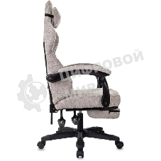 Кресло Knight Lord/F Camby 20 коричневый/бежевый, ткань, подголовник, подставка для ног