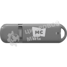 Флешка USB MORE CHOICE МФБ32 Grey (4620202558718), 32GB, USB 2.0, R/W 15/6, серый