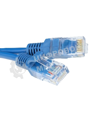 Патч-корд CCA light UTP Гарнизон PC-UTP-5e-2-B cat.5e, 2м, литой, многожильный синий