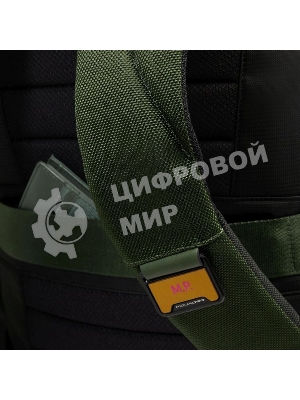 Рюкзак мужской Piquadro Lyss CA6928S143BM/VE зеленый тимьяновый полиэстер/натур.кожа