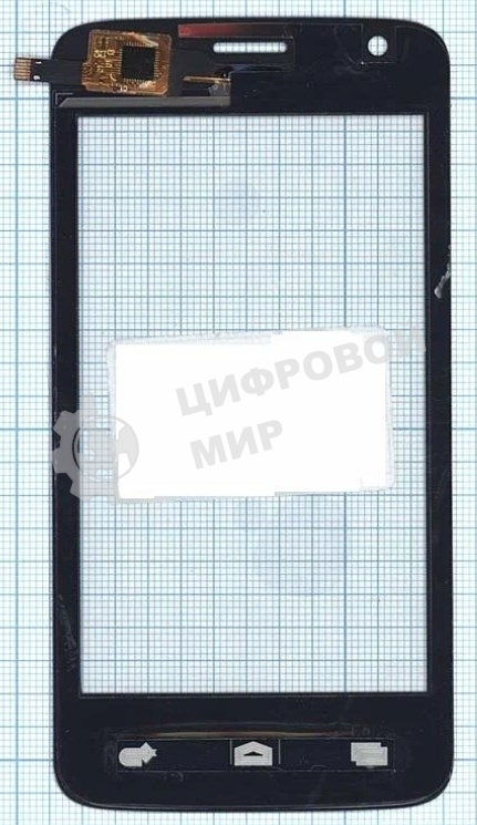 Сенсорное стекло (тачскрин) для Micromax Q325, черное