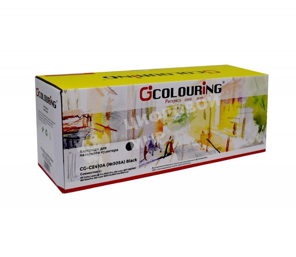 Картридж лазерный Colouring CG-CE410A (№305A) черный (2200 стр.) для принтеров HP Color LaserJet Pro M351/Pro 400 color MFP M475dn/M475dw/Pro 400 color M451dn/M451dw/M451nw