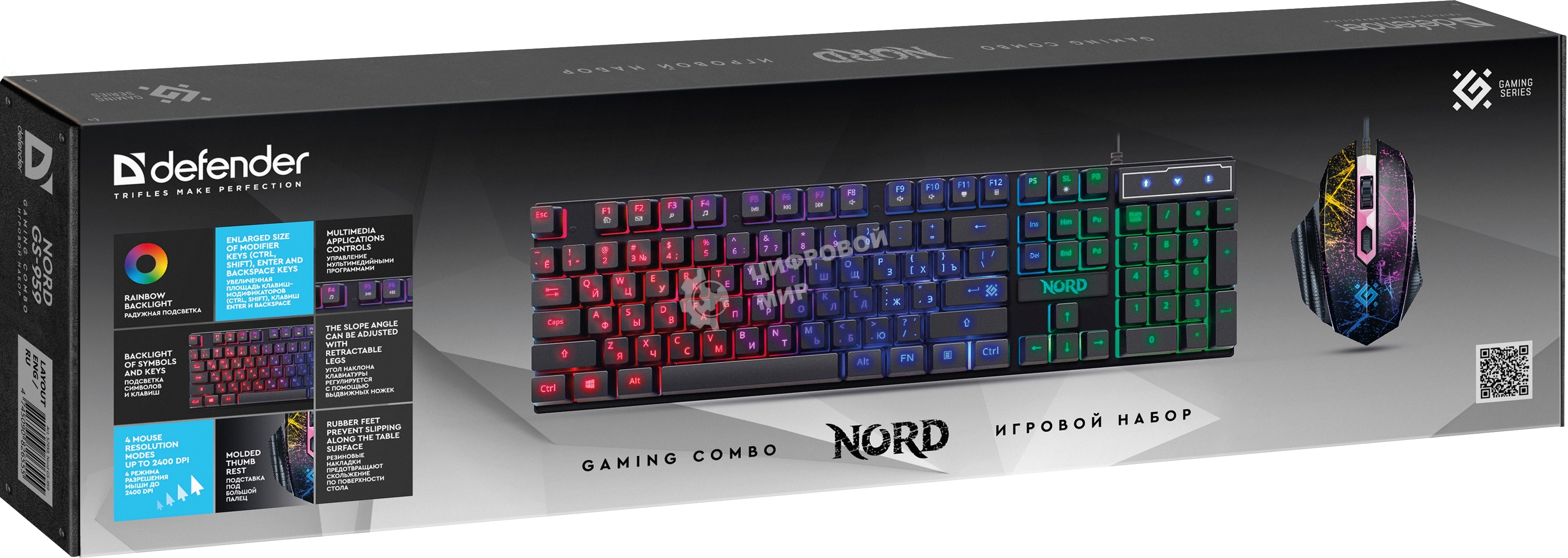 Комплект клавиатура + мышка NORD GS-959 RU черный Defender