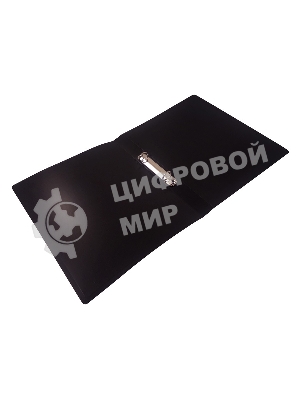 Папка на 2-х кольцах Бюрократ DeLuxe DL0740/2BLCK A4 пластик 0.7мм кор.32мм черный