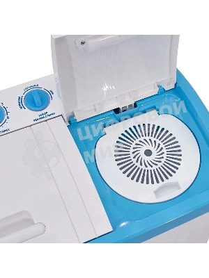 Стиральная машина Фея СМП 40 Н белый/голубой, загрузка вертикальная 4 кг, 1320 об/мин, класс В