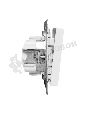 Механизм выключателя EKF UP1-SWW-11 одноклавишный, проходной, белый Эпика