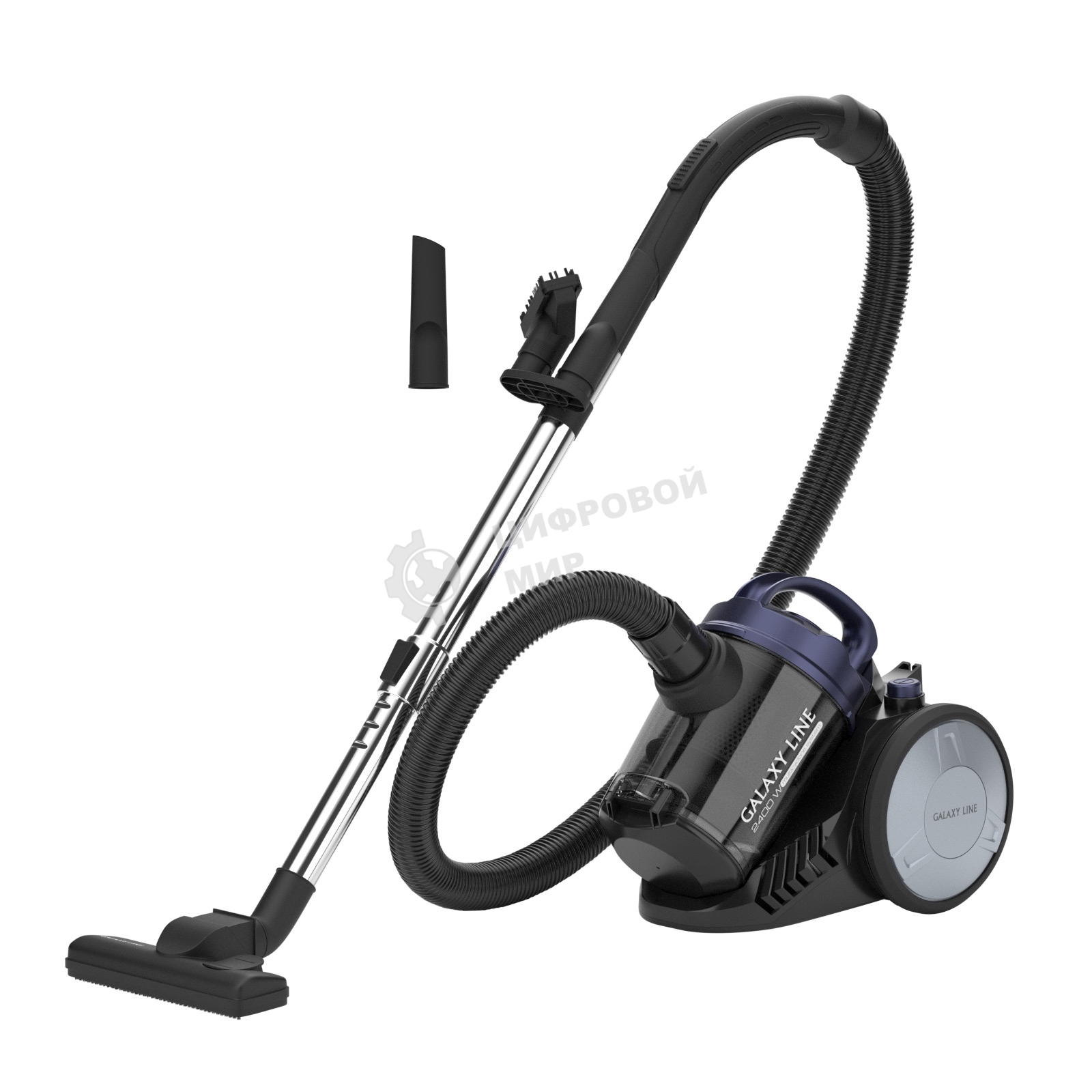 Пылесос Galaxy GL 6226 черный/синий, 320/2400 Вт, уборка сухая, пылесборник контейнер 2 л