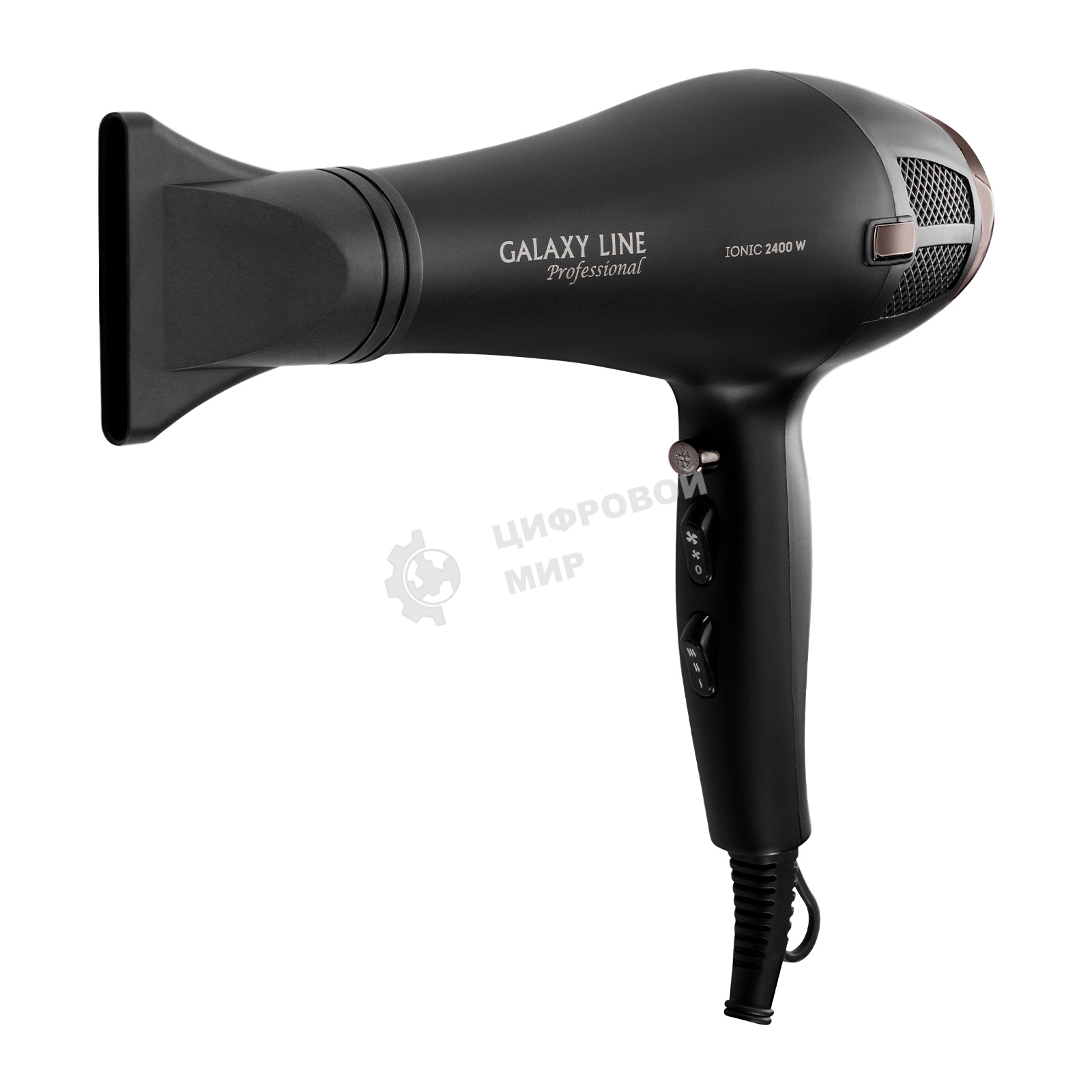 Фен Galaxy Line GL 4356 черный, 2400 Вт, ионизация