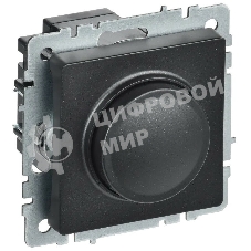 Светорегулятор поворотно-нажимной IEK Brite СС10-1-0-БрЧ (BR-D20-0600-K02) 600 Вт черный