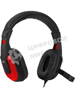 Комплект клавиатура+мышь Defender Target MKP-350 проводной, USB, 3200 DPI, чёрный/красный