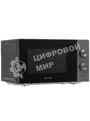 Микроволновая печь Gorenje MO20E1T4 серый/черный, 20 л, 700 Вт, переключатели - поворотный механизм