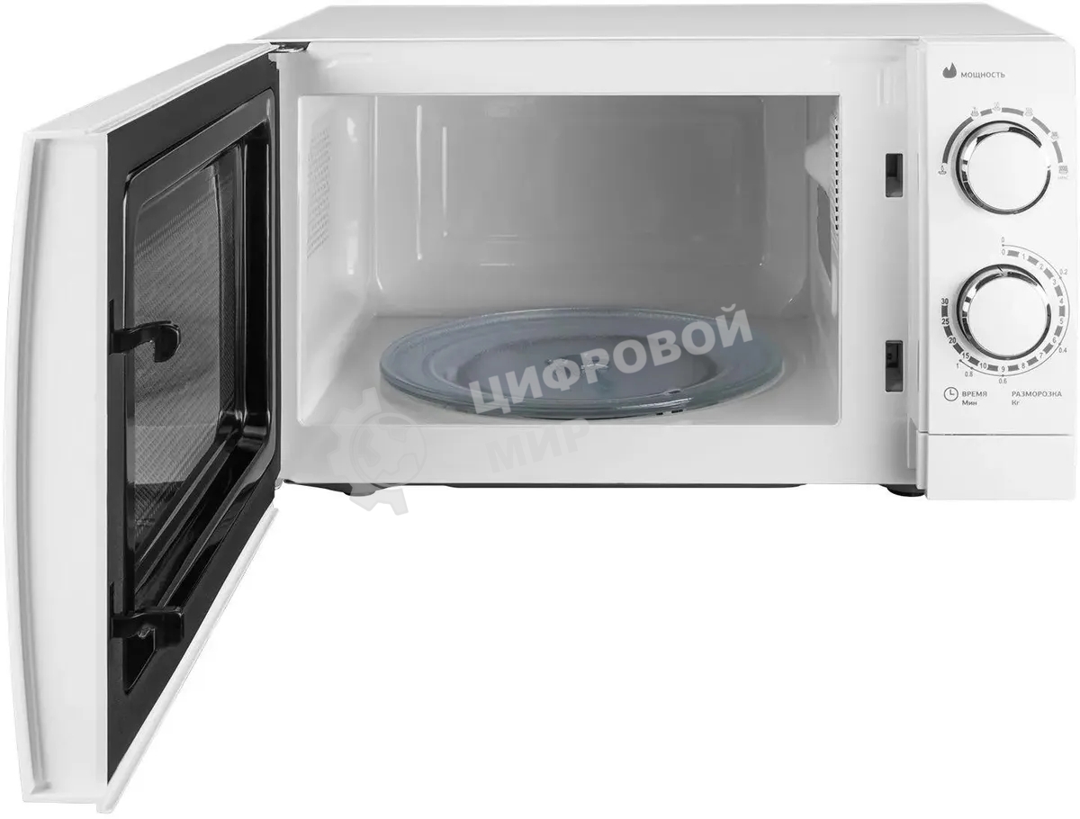 Микроволновая печь Starwind SMW3820 белый, 20 л, 700 Вт, переключатели - поворотный механизм