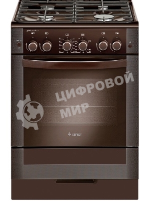 Плита газовая Gefest ПГ 6300-02 0347 коричневый, конфорок 4 шт, духовка 52 л, 60 см x 85 см x 60 см