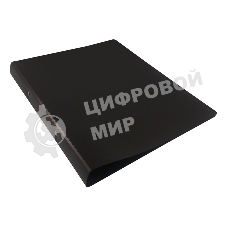 Папка на 2-х кольцах Бюрократ DeLuxe DL0740/2BLCK A4 пластик 0.7мм кор.32мм черный