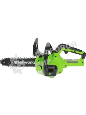 Цепная пила аккумуляторная GreenWorks G24CS25K4, 24V, 25 см, c АКБ 4А·ч и ЗУ (2007707UB)