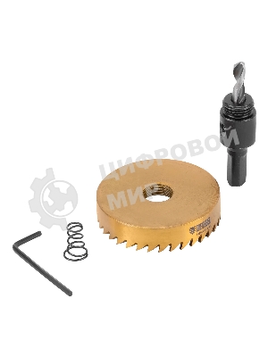 Коронка по металлу Denzel HSS, 60 мм, нитридтитановое покрытие