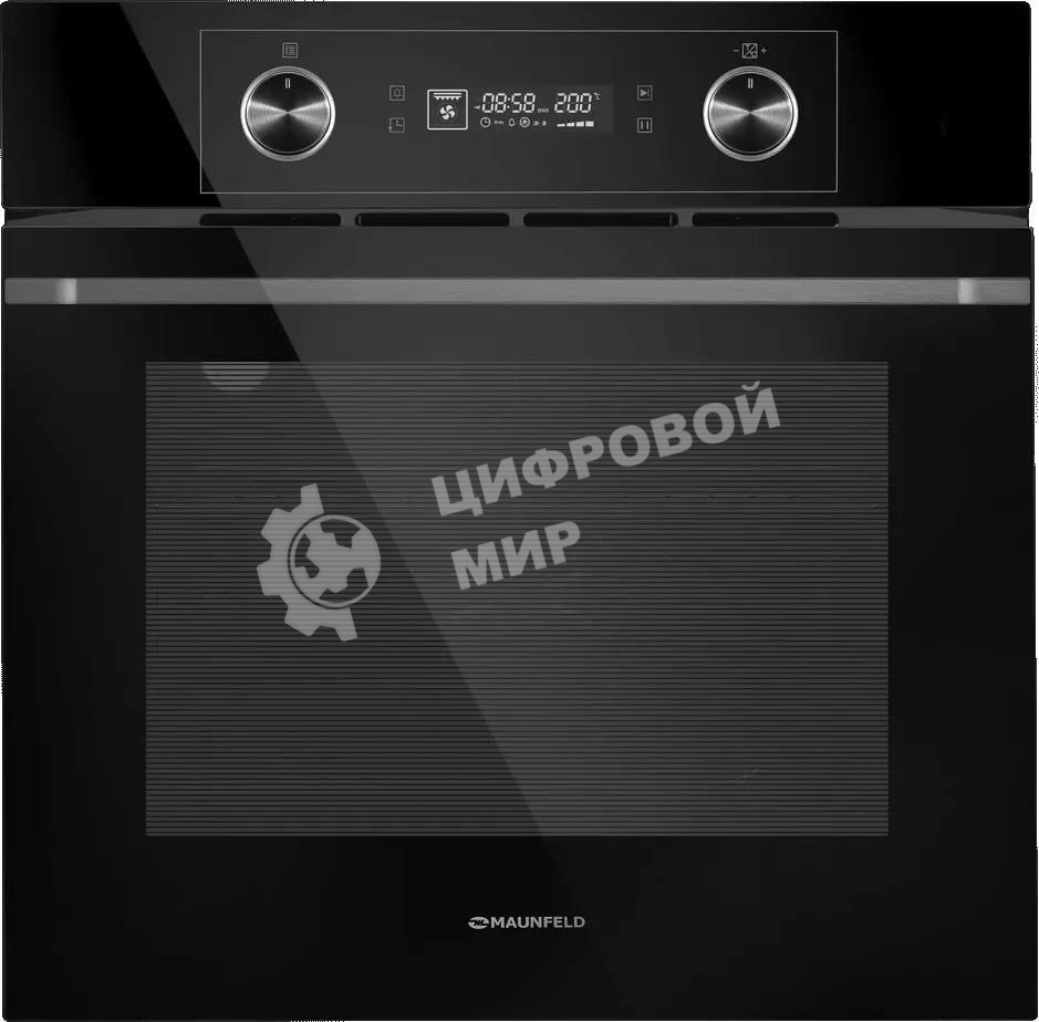 Шкаф духовой электрический Maunfeld AEOH60102B, 60л, дверца с 3 стеклами, черный