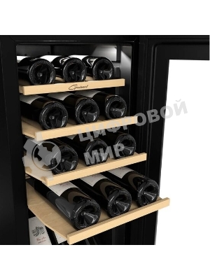Винный шкаф Libhof GM-15 черный, 40 л, 1 отсек, 15 бут., класс A