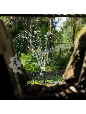 Насос фонтанный Denzel FNP110-34, 112 Вт, подъем 3,4 м, 3400 л/ч, колокольчик/каскад/гейзер