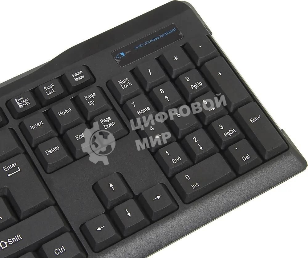 Комплект беспроводной клавиатура + мышь Oklick 230M черный 2.4ГГц Nano Receiver USB