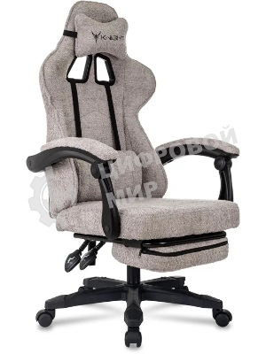 Кресло Knight Lord/F Camby 20 коричневый/бежевый, ткань, подголовник, подставка для ног