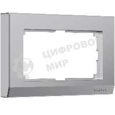 Рамка для двойной розетки (серебряный) W0081806