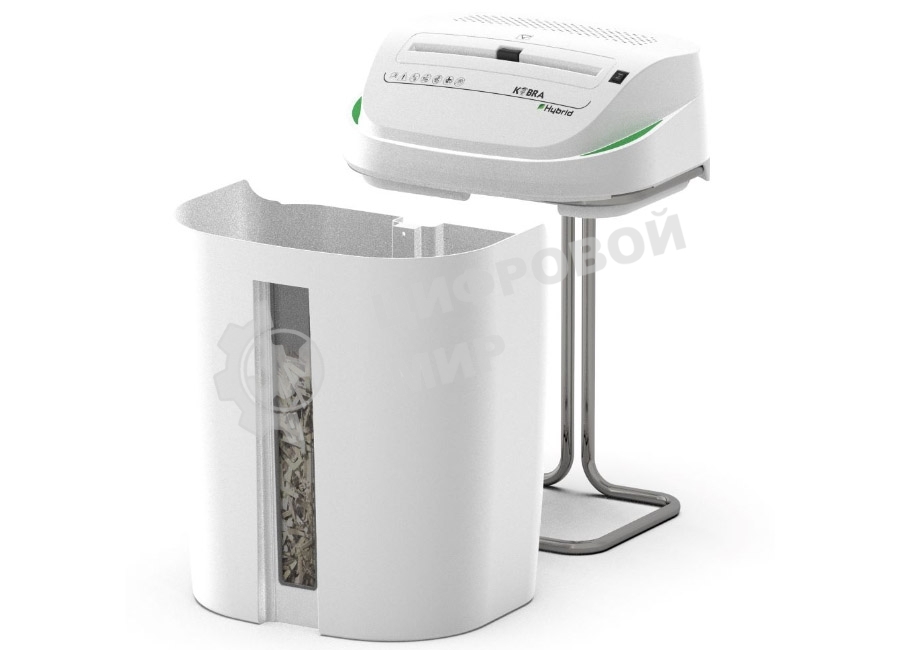 Шредер Kobra C4-Hybrid E/S серый (секр.P-4) перекрестный 15лист. 40лтр. скрепки скобы пл.карты CD