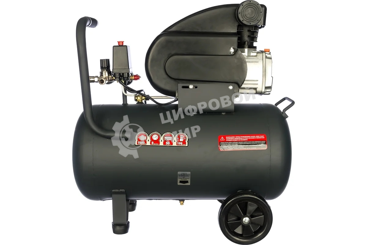 Компрессор поршневой Парма K-1500/50КМ масляный 198л/мин 50л 1500Вт серый/черный