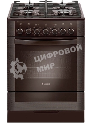 Плита комбинированная Gefest 6502-03 0030 коричневый, конфорок 4 газовых, духовка 55 л, 60 см x 85 см x 60 см