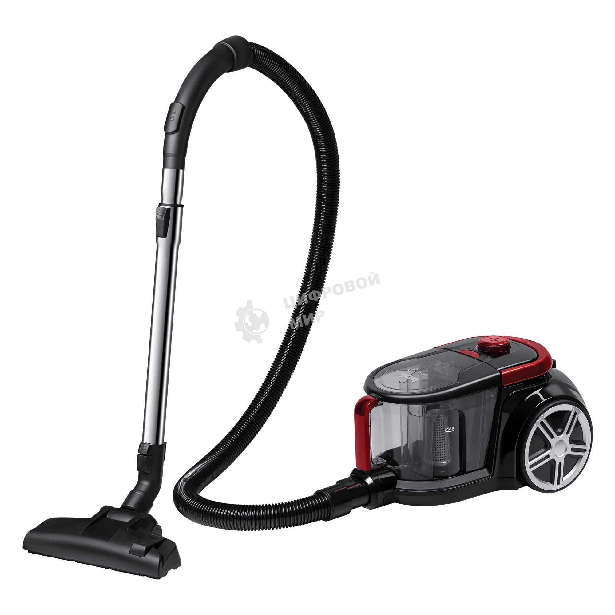 Пылесос BBK BV1801 бургунди, 300/1600 Вт, уборка сухая, пылесборник контейнер, 2 л