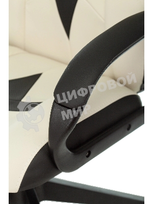 Кресло Бюрократ Zombie 8 белый/черный, экокожа, 120 кг, механизм качания