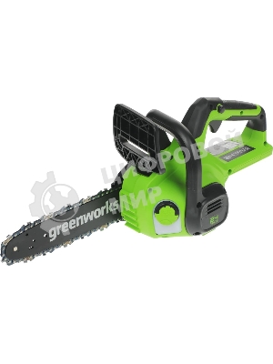 Цепная пила аккумуляторная GreenWorks G24CS25K4, 24V, 25 см, c АКБ 4А·ч и ЗУ (2007707UB)