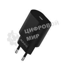 Сетевое зарядное устройство Maxvi SFC-125PD Type-C 3А 25W PD QC3.0 черный