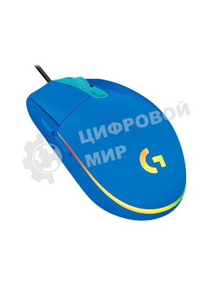 Мышь проводная Logitech G102 LIGHTSYNC синий, 8000 dpi, USB, кнопки - 6