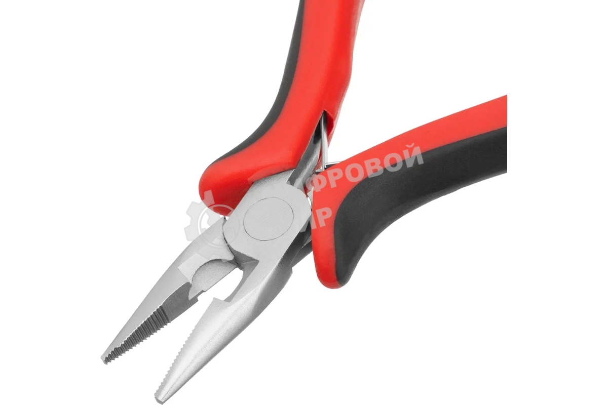 Длинногубцы Matrix mini 130 мм Ni прямые, авторазжим, двухкомпонентные рукоятки