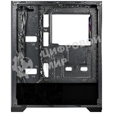 Корпус AZZA Aerohex Black, Midi-Tower, чёрный, 4 x 120 мм