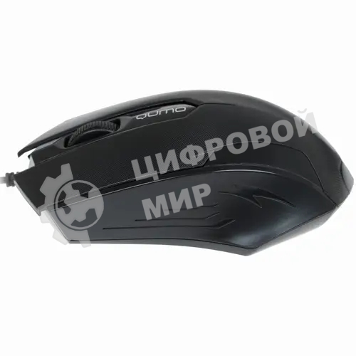 Мышь проводная Qumo Office M14 черный, 1000 dpi, USB, кнопки - 3