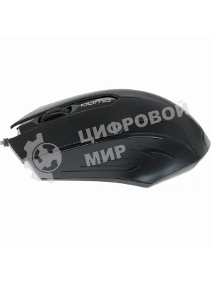 Мышь проводная Qumo Office M14 черный, 1000 dpi, USB, кнопки - 3