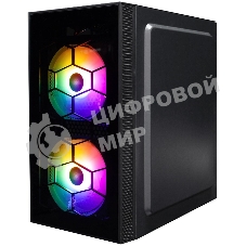 Компьютерный корпус 1STPLAYER FIREBASE X1 черный mATX 3x120мм LED fans X1-BK-3F1