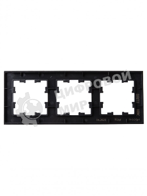 Рамка 3-местная IEK BRITE РУ-3-2-БрЧ стекло черный