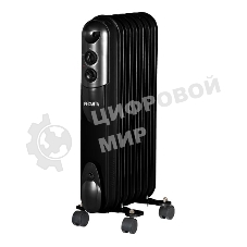 Обогреватель масляный Ресанта ОМПТ-7НЧ (7 секций) черный, 1500 Вт, 15 м2, термостат 67/3/13