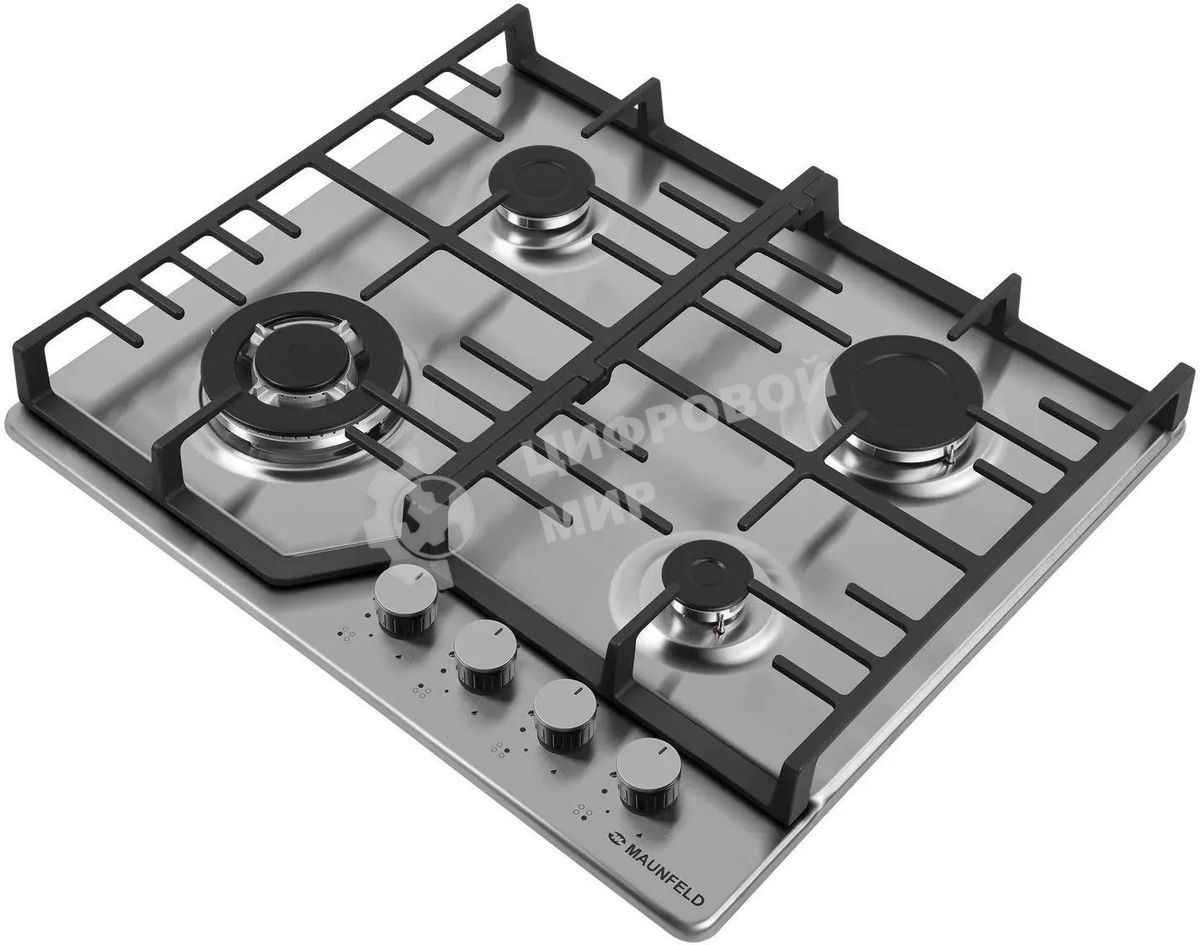 Газовая варочная панель Maunfeld EGHS.64.73CS/G, 4 конфорки, нержавеющая сталь, серебристый