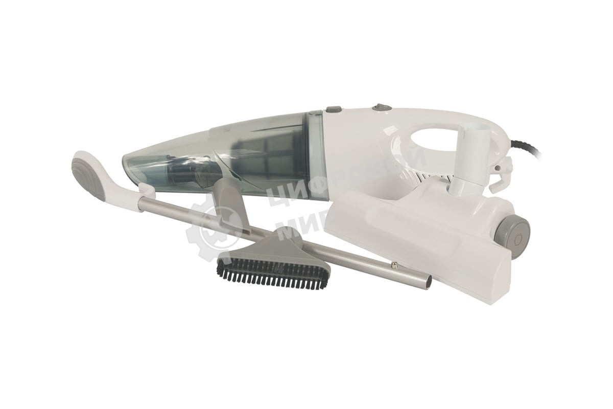 Пылесос вертикальный/ручной Mystery MVC-1127 белый, питание от сети, 800 Вт, уборка сухая, пылесборник 1.5 л