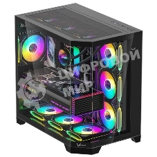 Компьютерный корпус Formula V Line Crystal Z6 Black, ATX, Left & Front & Bevel side Tempered Glass, TYPE-C*1, USB3.0*2