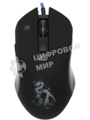 Мышь проводная Defender Sky Dragon GM-090L черный, 3200 dpi, USB, кнопки - 6