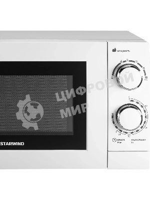 Микроволновая печь Starwind SMW3820 белый, 20 л, 700 Вт, переключатели - поворотный механизм