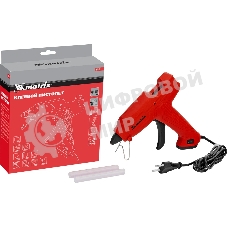 Клеевой пистолет Matrix 11 мм, 40 (100) Вт, 18 г/мин, выключатель и индикатор напряжения