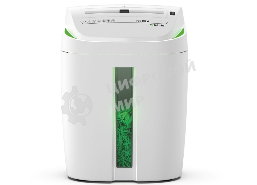 Шредер Kobra C4-Hybrid E/S серый (секр.P-4) перекрестный 15лист. 40лтр. скрепки скобы пл.карты CD