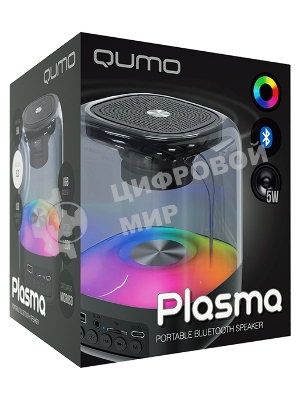 Акустическая система QUMO Plasma ВТ 0082 5 ВТ объемное звучание RGb подсветка